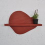 Hanah Home Estantería de Pared de Madera Decorativa Naranja Meh225